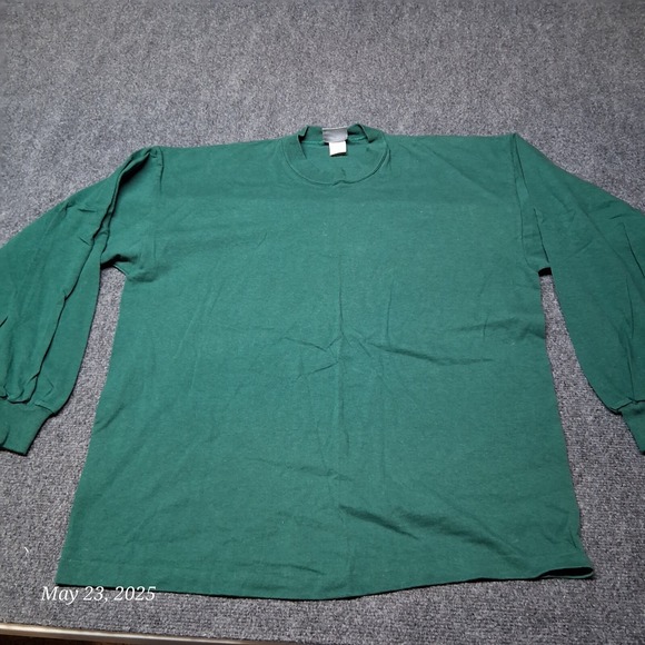 Fashion Threads Other - VTG Fashion Threads Single Stitch Plain Blank Solid Green Long Sleeve T Shirt
